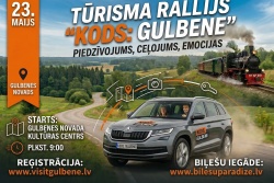 Tūrisma rallijs “KODS: GULBENE" 23.maijā Gulbenes novada TIC